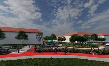 FOTO: Trnava investuje do bezpečnosti: Výstavba okružnej križovatky a novej cyklotrasy pri ZŠ