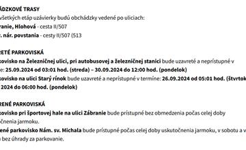 FOTO: Tradičný jarmok v Hlohovci spôsobí dopravné obmedzenia. Kam sa nedostanete?