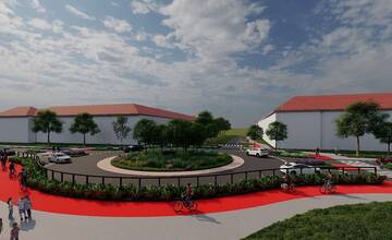 FOTO: Vizualizácia kruhového objazdu na ulici Bottova - Študentská v Trnave