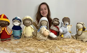 FOTO: Háčkovaný Betlehem od šikovnej študentky Ivety