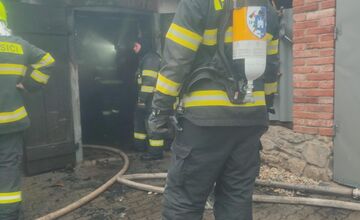 FOTO: Požiar dielne v Skalici