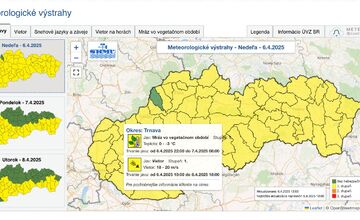 FOTO: Zmena počasia priniesla výstrahy pre Trnavský kraj, očakávajte aj mráz