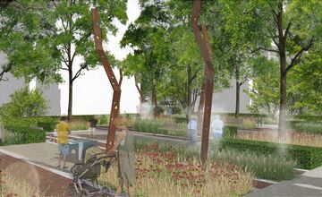 FOTO: Projekt obnovy vnútroblokov na Tehelnej napreduje