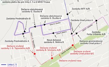 FOTO: Rekonštrukcia ovplyvní zmeny v MHD