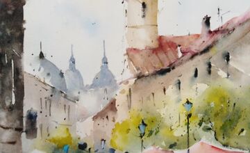 FOTO: Trnavčan Peter zachytil nielen Trnavu akvarelom