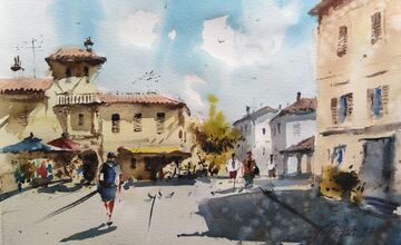 FOTO: Trnavčan Peter zachytil nielen Trnavu akvarelom