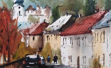 FOTO: Trnavčan Peter zachytil nielen Trnavu akvarelom