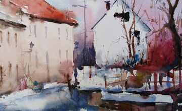 FOTO: Trnavčan Peter zachytil nielen Trnavu akvarelom