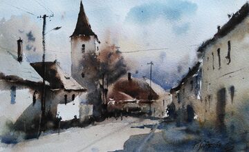 FOTO: Trnavčan Peter zachytil nielen Trnavu akvarelom