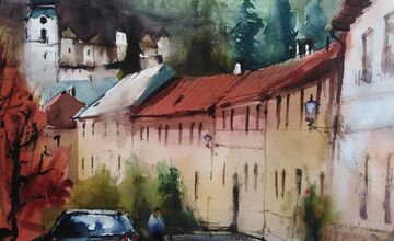 FOTO: Trnavčan Peter zachytil nielen Trnavu akvarelom