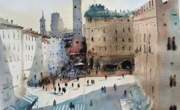 FOTO: Trnavčan Peter zachytil nielen Trnavu akvarelom