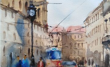 FOTO: Trnavčan Peter zachytil nielen Trnavu akvarelom