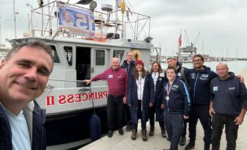 FOTO: La Manche v štafete preplával najmladší Slovák - trnavský plavec Marko