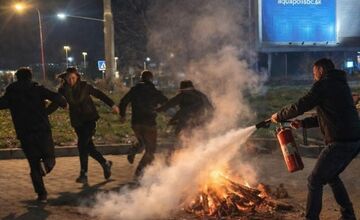 FOTO: Trnavčanov zaskočila opekačka na kruhovom objazde