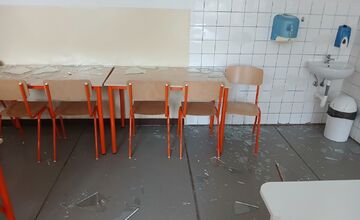 FOTO: Škody po zemetrasení na ZŠ s MŠ vo Veľkej Pake