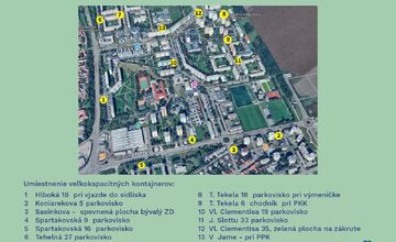 FOTO: Umiestnenie veľkokapacitných kontajnerov