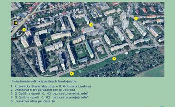FOTO: Umiestnenie veľkokapacitných kontajnerov