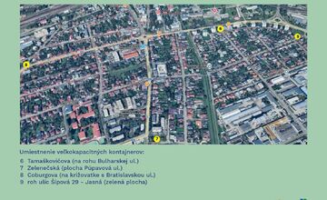 FOTO: Umiestnenie veľkokapacitných kontajnerov