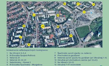 FOTO: Umiestnenie veľkokapacitných kontajnerov