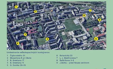 FOTO: Umiestnenie veľkokapacitných kontajnerov