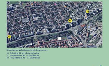 FOTO: Umiestnenie veľkokapacitných kontajnerov