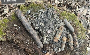 FOTO: V lese v Holíči bola nájdená munícia z 2. svetovej vojny